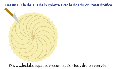 la galette des rois - dessin sur la galette - leclubdespatissiers