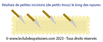 le dartois - incisions sur les rayures du dartois - leclubdespatissiers